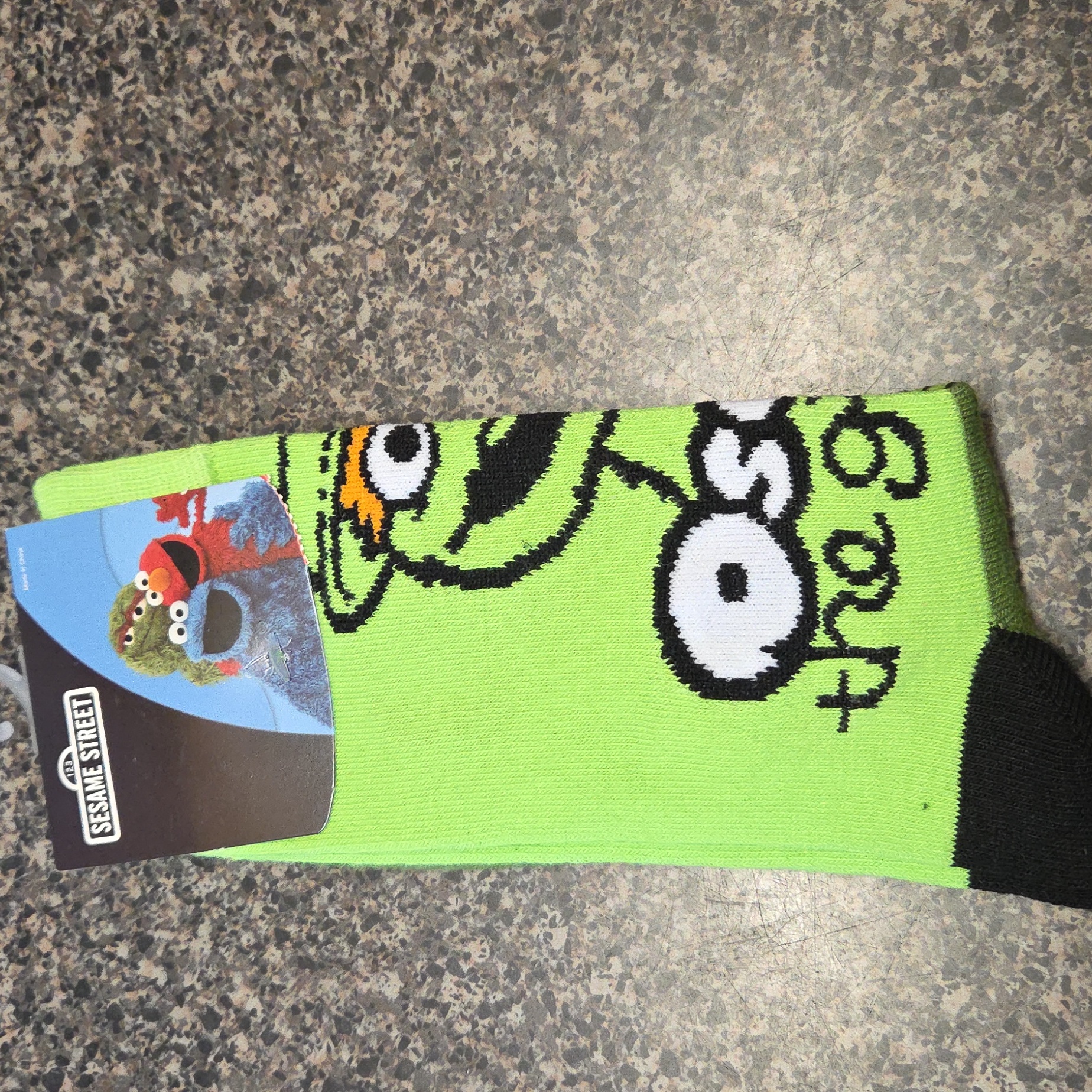 Bioworld Sesame Street Oscar The Grouch Green Socks
